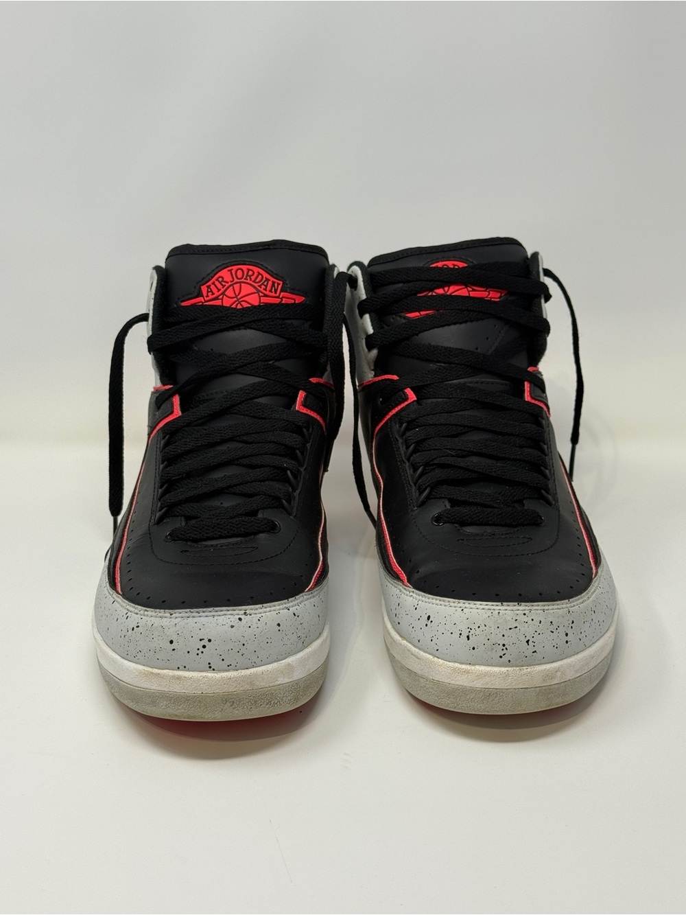 Size 12- Nike Air Jordan 2 Retro Infrared Cement 2014 - Black/Infrared 23